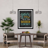 Your Potential Succeed Is Infinite Motivational Posters Wall Frames for Students, Business, Employees, Startup